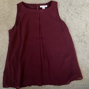 NWT! White House Black Market Size Medium Maroon Blouse!